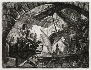Gefangene auf einer vorspringenden Plattform von Giovanni Battista Piranesi