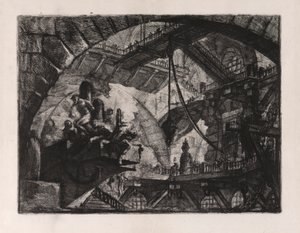 Gefangene auf einer herausragenden Plattform, Platte 10 aus Carceri von Giovanni Battista Piranesi