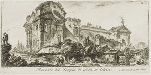 Rückansicht des Tempels von Pola in Istrien. 1. Rückansicht eines anderen Tempels, Platte 22 aus Einige Ansichten von Triumphbögen und anderen Denkmälern