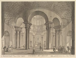 S. Constanza fälschlicherweise Tempel des Bacchus genannt, Veduta interna del Sepolcro di S..., ca. 1756