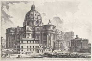 Petersdom vom Piazza della Sagrestia von Giovanni Battista Piranesi