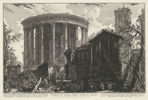 Tempel der Vesta und der Tempel der Tiburtinischen Sibylle in Tivoli von Giovanni Battista Piranesi