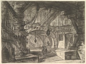 Der Pier mit Ketten, aus Carceri d