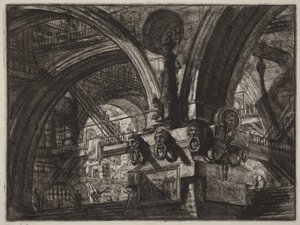 Der Pier mit einer Lampe von Giovanni Battista Piranesi