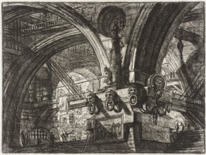 Der Pier mit einer Lampe von Giovanni Battista Piranesi