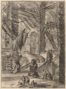 Die Treppe mit Trophäen