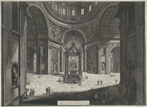 Querschiff der Petersbasilika in Vatikanstadt von Giovanni Battista Piranesi