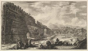 Ansicht der Überreste des Castro Pretorio in der Villa Adriana in Tivoli