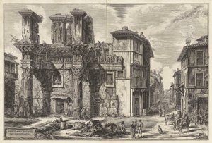 Ansicht der Überreste des Forums von Nerva, aus Vedute di Roma (Ansichten von Rom)