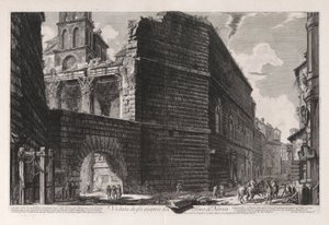 Ansicht der Überreste des Forums von Nerva, aus Vedute di Roma (Ansichten von Rom) von Giovanni Battista Piranesi