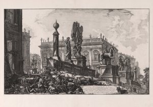 Ansicht des Kapitols von der Seite, aus Vedute di Roma (Ansichten von Rom)