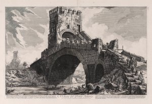 Ansicht der Salario-Brücke, aus Vedute di Roma