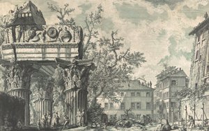 Veduta del Tempio di Giove Tonante, 1740er-60er Jahre von Giovanni Battista Piranesi