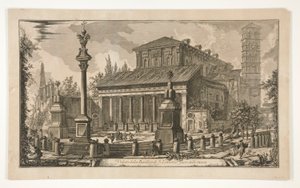 Veduta della Basilica di S. Lorenzo fuori le mura (Ansicht von S. Lorenzo außerhalb der Mauern), aus Vedute di Roma von Giovanni Battista Piranesi