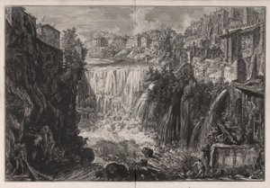 Ansicht des Wasserfalls von Tivoli, aus Vedute di Roma