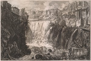 Ansicht des Wasserfalls von Tivoli von Giovanni Battista Piranesi