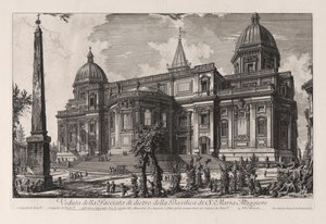 Ansicht der Rückfassade der Basilika Santa Maria Maggiore, aus Ansichten von Rom von Giovanni Battista Piranesi