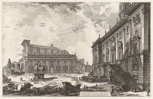 Veduta della Piazza del Campidoglio (Ansicht der Piazza del Campidoglio), aus Vedute di Roma (Ansichten von Rom) von Giovanni Battista Piranesi