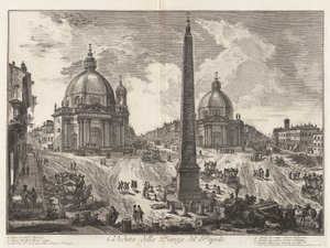 Ansicht der Piazza del Popolo, aus Vedute di Roma (Ansichten von Rom) von Giovanni Battista Piranesi