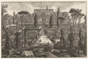 Veduta della Villa Estnse in Tivoli (Ansicht der Villa d