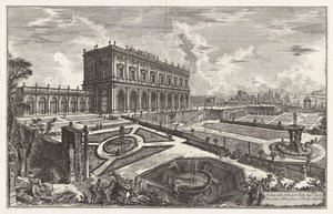 Ansicht der Villa von Kardinal Alessandro Albani, außerhalb der Porta Salaria, aus Vedute di Roma von Giovanni Battista Piranesi