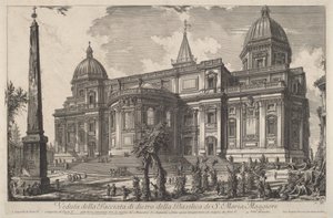 Ansicht der Rückfassade der Basilika Santa Maria Maggiore von Giovanni Battista Piranesi