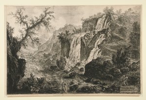 Ansicht der kleinen Wasserfälle in Tivoli, aus Vedute di Roma von Giovanni Battista Piranesi