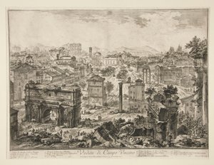 Veduta di Campo Vaccino (Ansicht des Campo Vaccino), aus Vedute di Roma