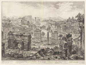 Ansicht des Campo Vaccino (Forum Romanum, vom Kapitol aus) (Vedute di Roma) von Giovanni Battista Piranesi