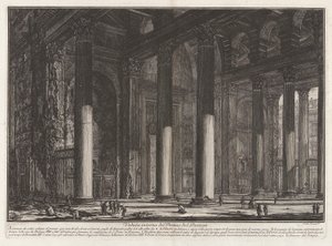 Veduta interna del Pronao del Panteon (Innenansicht des Pronaos des Pantheon), aus Vedute di Roma (Ansichten von Rom)