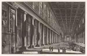 Veduta interna della Basilica di S. Maria Maggiore (Innenansicht der Basilika Santa Maria Maggiore), aus Vedute di Roma (Ansichten von Rom) von Giovanni Battista Piranesi