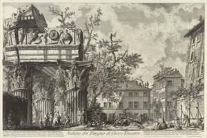 Veduta mit dem Tempel des Jupiters von Giovanni Battista Piranesi