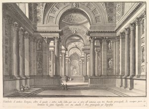 Vorhalle eines antiken Tempels... aus „Prima Parte di Architettura, e Prospettive“ von Giovanni Battista Piranesi
