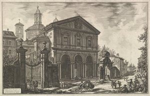 Ansicht der Basilika von San Sebastiano fuori delle mura [St. Sebastian außerhalb der Mauern], ca. 1750 von Giovanni Battista Piranesi