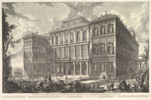Ansicht des Palastes der illustren Familie Barberini auf dem Quirinalshügel, entworfen ca. 1750-1759