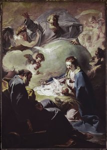 Geburt Christi mit dem Allmächtigen und dem Heiligen Geist