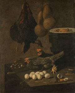 Stillleben mit Hühnern und Eiern von Giovanni Battista Recco