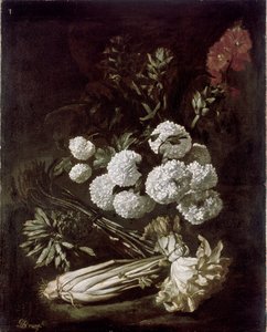 Stillleben mit Blumen und Gemüse, 1650er Jahre