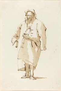 Ein stehender Orientale im Mantel von Giovanni Battista Tiepolo