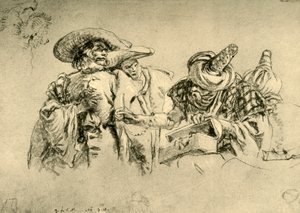 Ein orientalischer Juwelenhändler und zwei europäische Kaufleute, 1752-1753, 1928