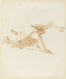 Figur auf einer Wolke von Giovanni Battista Tiepolo
