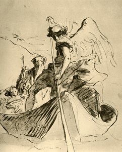 Flucht nach Ägypten, Mitte 18. Jahrhundert von Giovanni Battista Tiepolo