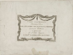 Frontispiz aus Capricci von Giovanni Battista Tiepolo