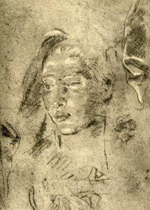 Kopf einer jungen Frau, Mitte 18. Jahrhundert, 1928 von Giovanni Battista Tiepolo