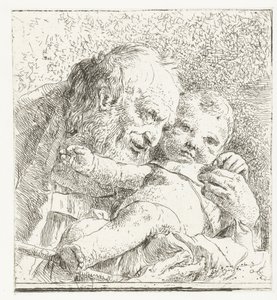 Heiliger Josef mit Christuskind in den Armen von Giovanni Battista Tiepolo