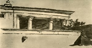 Säulenhalle einer Villa, 1757, 1928