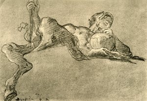 Satyr mit Weinkrug, um 1761 von Giovanni Battista Tiepolo