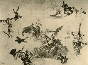 Skizze für ein Deckenbild, Mitte 18. Jahrhundert, 1928