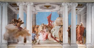 Das Opfer der Iphigenie, aus der Eingangshalle in der Palazzina, 1757