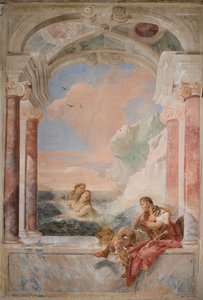 Thetis tröstet ihren Sohn Achilles, aus dem Raum der Ilias in der Palazzina, 1757